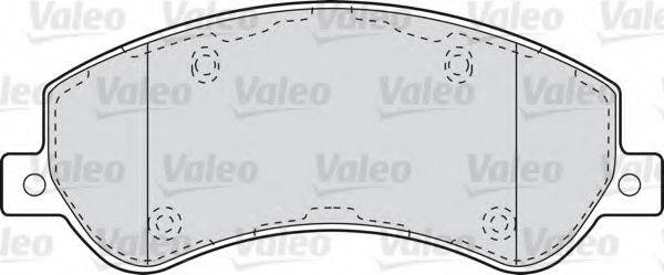 Комплект тормозных колодок, дисковый тормоз VALEO 598816