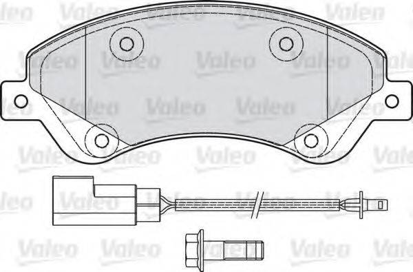 Комплект тормозных колодок, дисковый тормоз VALEO 598818