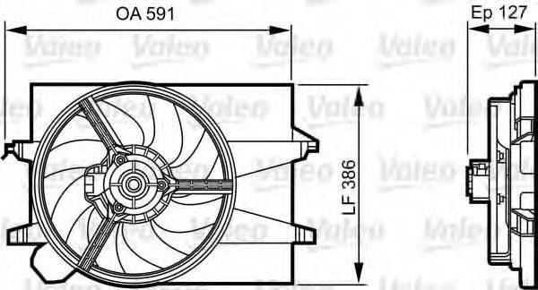 Электродвигатель, вентилятор радиатора VALEO 696278