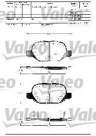 VALEO 601327 Комплект тормозных колодок, дисковый тормоз