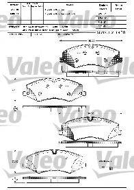 VALEO 601324 Комплект тормозных колодок, дисковый тормоз