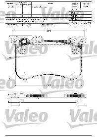 VALEO 601306 Комплект тормозных колодок, дисковый тормоз