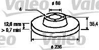 Тормозной диск VALEO 186742