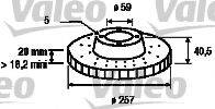 Тормозной диск VALEO 186644