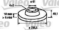 Тормозной диск VALEO 186435