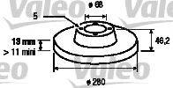 Тормозной диск VALEO 186408