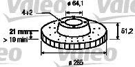 Тормозной диск VALEO 186235