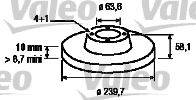 Тормозной диск VALEO 186158