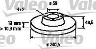 Тормозной диск VALEO 186157