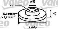 Тормозной диск VALEO 186155