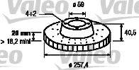 Тормозной диск VALEO 186153