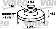 Тормозной диск VALEO 186151