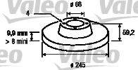 VALEO 186114 Тормозной диск