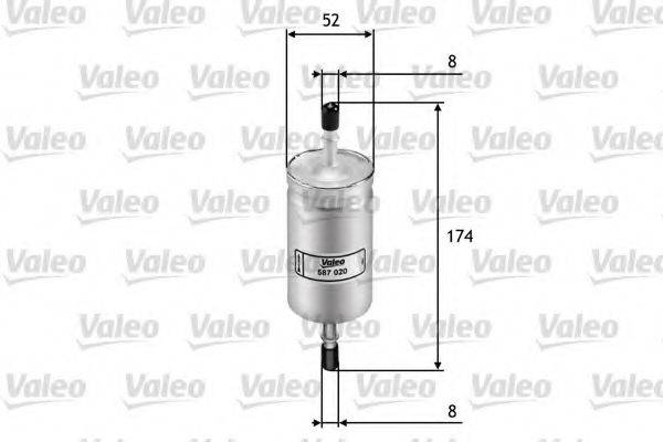 VALEO 587020 Топливный фильтр