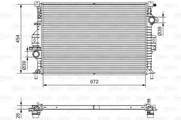 Радиатор, охлаждение двигателя VALEO 701536