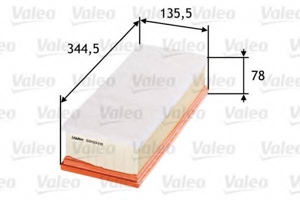 Воздушный фильтр VALEO 585028