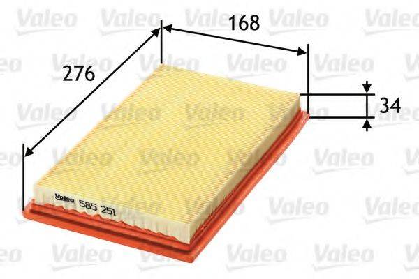 VALEO 585251 Воздушный фильтр