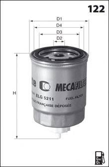 MECAFILTER ELG5574 Топливный фильтр