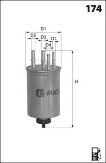 MECAFILTER ELG5331 Топливный фильтр