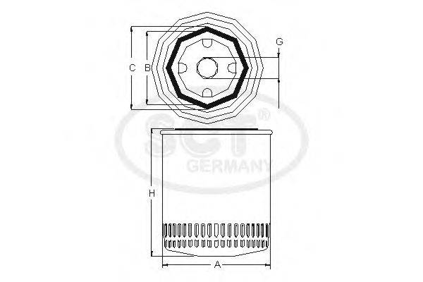 SCT GERMANY SM185 Масляный фильтр