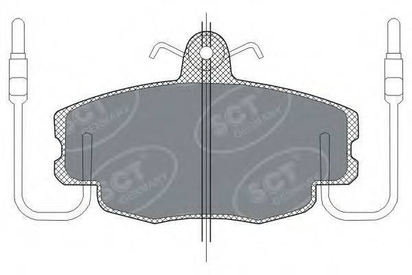 Комплект тормозных колодок, дисковый тормоз SCT GERMANY SP 189 PR