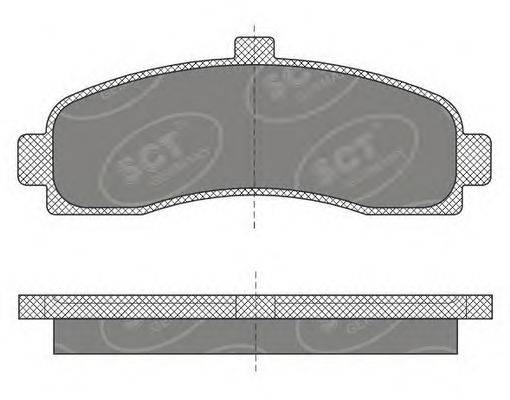 Комплект тормозных колодок, дисковый тормоз SCT GERMANY SP 498 PR