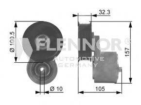FLENNOR FA99054 Натяжная планка, поликлиновой ремень