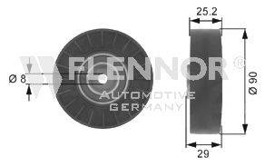 FLENNOR FU20909 Паразитный / ведущий ролик, поликлиновой ремень