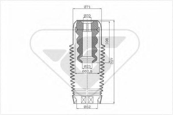 HUTCHINSON KP012 Пылезащитный комплект, амортизатор