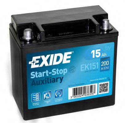 EXIDE EK151 Стартерная аккумуляторная батарея; Стартерная аккумуляторная батарея