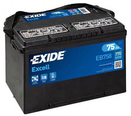 EXIDE EB758 Стартерная аккумуляторная батарея; Стартерная аккумуляторная батарея