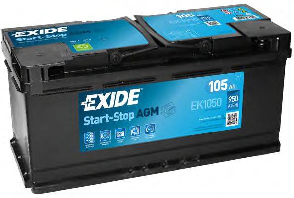 EXIDE EK1050 Стартерная аккумуляторная батарея; Стартерная аккумуляторная батарея
