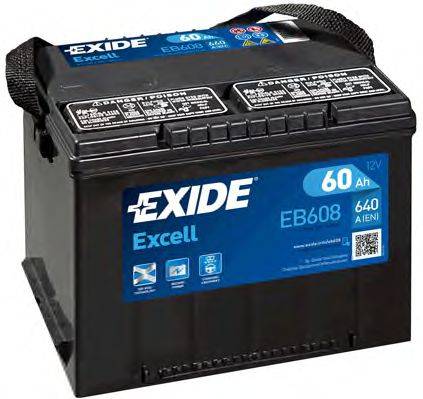 Стартерная аккумуляторная батарея; Стартерная аккумуляторная батарея EXIDE _EB608