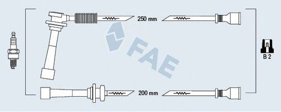 Комплект проводов зажигания FAE 85145