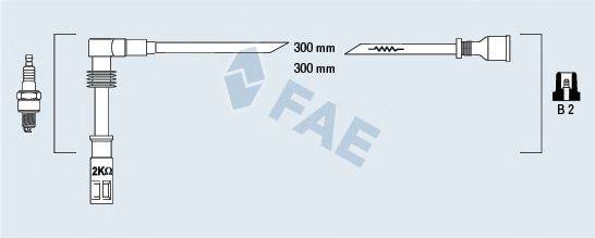 Комплект проводов зажигания FAE 85682