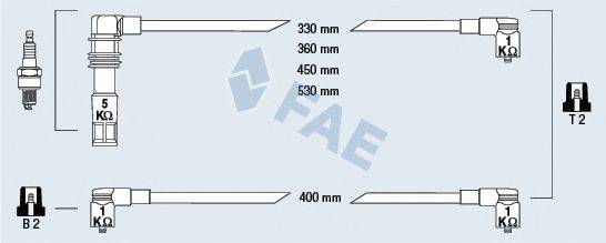 Комплект проводов зажигания FAE 85695