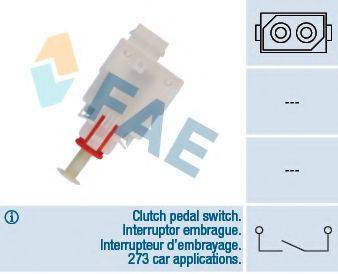 FAE 24465 Выключатель, привод сцепления (Tempomat); Выключатель, управление сцеплением; Выключатель, привод сцепления (управление двигателем)