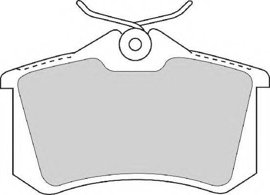 Комплект тормозных колодок, дисковый тормоз NECTO FD6720A