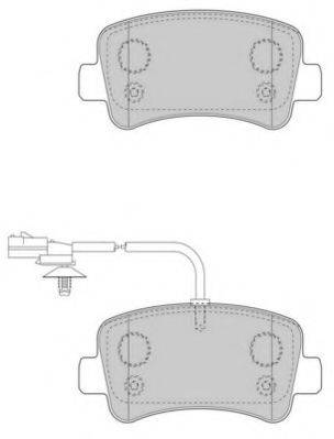 Комплект тормозных колодок, дисковый тормоз NECTO FD7509V