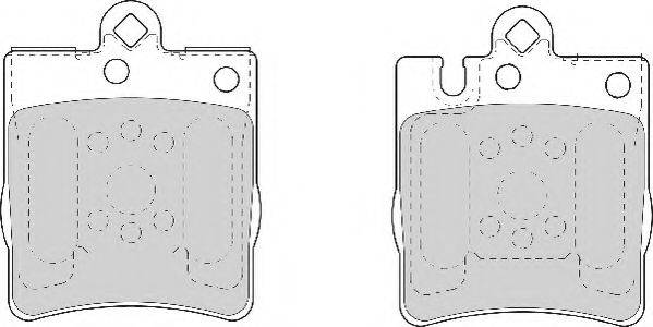 Комплект тормозных колодок, дисковый тормоз NECTO FD7004A