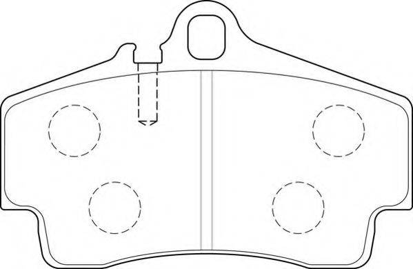 Комплект тормозных колодок, дисковый тормоз NECTO FD7221A