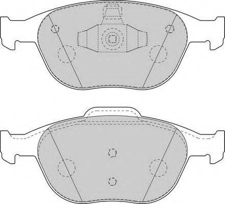 Комплект тормозных колодок, дисковый тормоз NECTO FD7034V