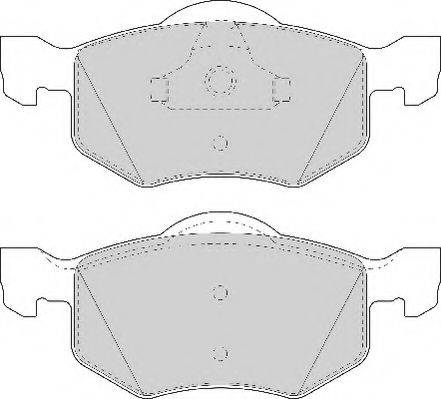 Комплект тормозных колодок, дисковый тормоз NECTO FD7036A