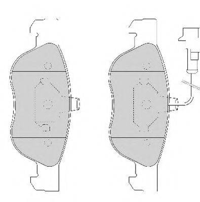 Комплект тормозных колодок, дисковый тормоз NECTO FD6655N