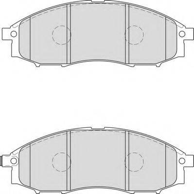 Комплект тормозных колодок, дисковый тормоз NECTO FD7155A