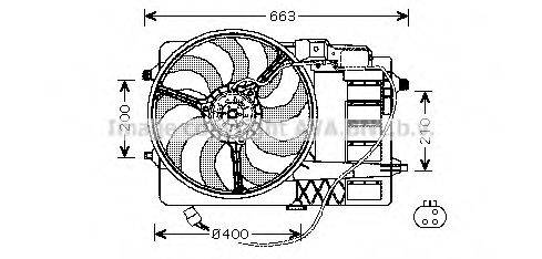 Вентилятор, охлаждение двигателя AVA QUALITY COOLING BW7516