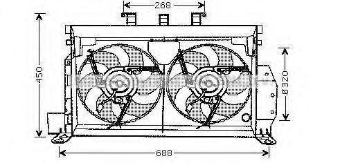 Вентилятор, охлаждение двигателя AVA QUALITY COOLING CN7521