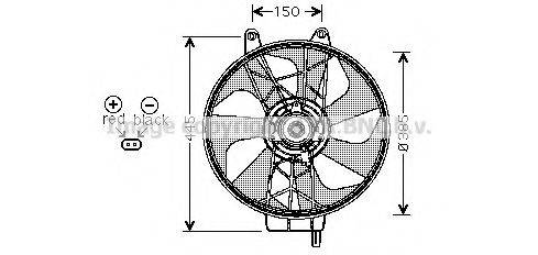 Вентилятор, охлаждение двигателя AVA QUALITY COOLING CR7506