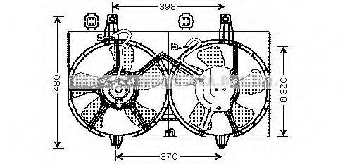 Вентилятор, охлаждение двигателя AVA QUALITY COOLING DN7511