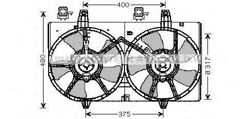 Вентилятор, охлаждение двигателя AVA QUALITY COOLING DN7512